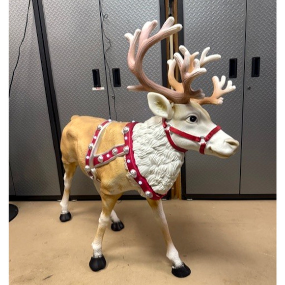 RARE Home Depot 4.5 ft LED Blow-mold ONE LARGE VIRAL Reindeer Holiday Decoration - Picture 13 of 16